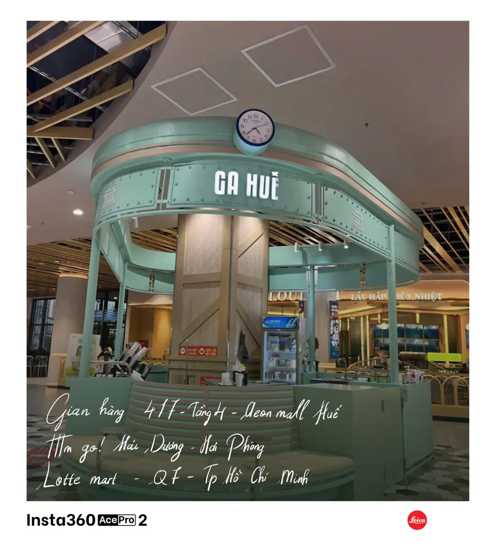 Quầy Đảo Matcha gian hàng 417 tầng 4 Aeon Mall Huế với quy mô tinh gọn